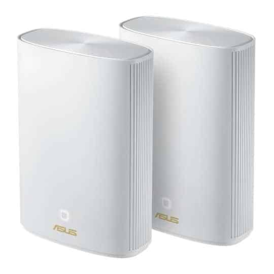 ASUS ZenWiFi (XP4) AX Hybrid AiMesh AX1800 WiFi 6 2 Pack White